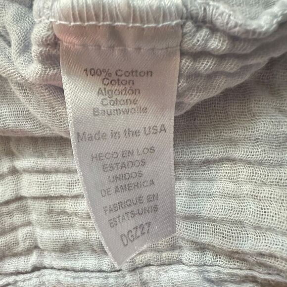 Michael Stars Light Purple Gauze V-Neck Short Sleeve Raw Hem Blouse M - Picture 5 of 7